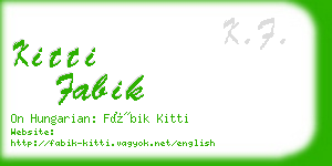 kitti fabik business card